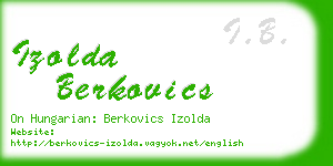 izolda berkovics business card